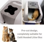 Cat Litter Box Replacement Filters Compatible with Catit Hooded Litter Box – Pre-Cut Activated Charcoal Carbon Air Purifier - Image 6