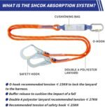 Universal Full Body Fall Protection Safety Harness with Dorsal D-Ring and Mating Buckle Legs，OSHA/ANSI Compliant,internal Shock Absorbing landyard&Hook csa - Image 4