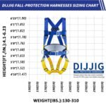 Universal Full Body Fall Protection Safety Harness with Dorsal D-Ring and Mating Buckle Legs，OSHA/ANSI Compliant,internal Shock Absorbing landyard&Hook csa - Image 5