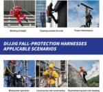 Universal Full Body Fall Protection Safety Harness with Dorsal D-Ring and Mating Buckle Legs，OSHA/ANSI Compliant,internal Shock Absorbing landyard&Hook csa - Image 8
