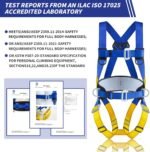 Universal Full Body Fall Protection Safety Harness with Dorsal D-Ring and Mating Buckle Legs，OSHA/ANSI Compliant,internal Shock Absorbing landyard&Hook csa - Image 9