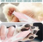 Dog Paw Trimmer, Paw Trimmer for Cat, Multifunctional Electric Silent Waterproof Cat Dog Hair Trimmer with LED Light, Furry Pet Grooming and Repair Tools for Paws Eyes Ears Face Rump, Pink - Image 6