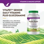 NaturVet VitaPet Senior Daily Vitamins Plus Glucosamine for Dogs, 180 ct Time Release, Chewable Tablets, Made in USA - Image 4