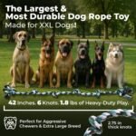 Giant Dog Rope Toys for Extra Large Dogs - 42 Inch, 6 Knot Tough Rope Chew Toys for Large Dogs - Benefits Non-Profit Animal Rescue - Indestructible Dog Toy for Aggressive Chewers - Image 3