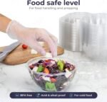 Fit Meal Prep 50 Pack 32 oz Disposable Plastic Clear Salad Bowls with Airtight Lids - To Go for Lunch, Takeout, Party, Catering, Picnic - Image 4