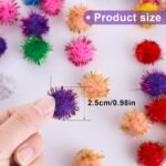 Molain 100pcs 2.5cm Large Cat Toy Balls, 1Inch Soft Cat Balls Kitten Pom poms Ball Cat Play Toy (100 Pcs) - Image 4