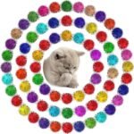 Molain 100pcs 2.5cm Large Cat Toy Balls, 1Inch Soft Cat Balls Kitten Pom poms Ball Cat Play Toy (100 Pcs) - Image 8