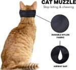 Downtown Pet Supply - Cat Muzzle for Grooming - Gentle and Soft Muzzle - Cat Grooming Supplies - Nylon - Medium - Image 3