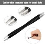 Tick Remover 4 in 1 Tick Remover Tool Premium Stainless Steel Black Tick Remover Tweezers Tick Remover Tools Set for Pet Dog Cat and Human with Storage Box - Image 5