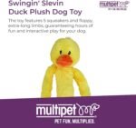 Multipet's Swingin Slevin XXL Oversized 30-Inch Yellow Duck Plush Dog Toy - Image 3