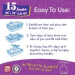 Fresh Kitty 15ct Super Thick Jumbo Drawstring Litter Box Liners - Image 7