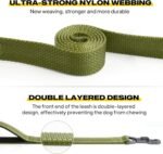 Fida 4 FT Heavy Duty Dog Leash with 2 Comfortable Padded Handles, Traffic Handle & Advanced Easy Snap Hook, Reflective Walking Lead for Large, Medium & Small Breed Dogs, Green - Image 4