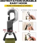 Fida 4 FT Heavy Duty Dog Leash with 2 Comfortable Padded Handles, Traffic Handle & Advanced Easy Snap Hook, Reflective Walking Lead for Large, Medium & Small Breed Dogs, Green - Image 5