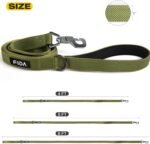 Fida 4 FT Heavy Duty Dog Leash with 2 Comfortable Padded Handles, Traffic Handle & Advanced Easy Snap Hook, Reflective Walking Lead for Large, Medium & Small Breed Dogs, Green - Image 6