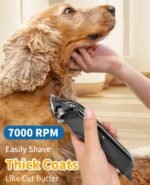 Professional Dog Clippers for Thick Heavy Coats/Low Noise, Cordless Dog Hair Trimmer for Grooming 7000 RPM, Dog Grooming Kit with Ceramic Blade, Dog Shaver Cat for Pets & Animals (MS041) - Image 8