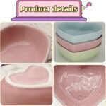 DACUAN 3 Pcs Hamster Ceramic Food Bowl, Turning Food Water Dish for Hamster Gerbil Hedgehog Rat Rodent, (Green and Pink+Blue) - Image 5