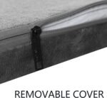 EMPSIGN Dog Bed Crate Pad Mattress Reversible (Cool & Warm), Orthopedic Dog Bed, Water Proof Linings, Removable Machine Washable Cover, Firm Support Pet Crate Bed for Small to XX-Large Dogs, Grey - Image 8