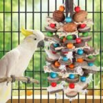 BBjinronjy Large Parrot Toys Bird Chewing Toys-Natural Nuts Corn Loofah Wooden Bird Cage Toy for African Grey,Macaws,Conure,Cokatoos,Cockatiel,Amazon Parrots and Other Large Medium Birds - Image 3