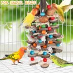 BBjinronjy Large Parrot Toys Bird Chewing Toys-Natural Nuts Corn Loofah Wooden Bird Cage Toy for African Grey,Macaws,Conure,Cokatoos,Cockatiel,Amazon Parrots and Other Large Medium Birds - Image 7
