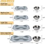 Hubulk Pet Dog Bowls 2 Stainless Steel with No Spill Non-Skid Silicone Mat + Pet Food Scoop Water and Food Feeder Bowls for Feeding Small Medium Large Dogs Cats Puppies ( Gray) - Image 5