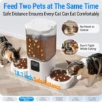 Automatic Cat Feeder with Slow Feed for 2 Cats: 5G WiFi Dual Automatic Dog Feeder with Smart APP Control,Double Cat Food Dispenser for Multiple Pets,Detachable for Easy Clean -7L(ACF190W-B) - Image 4