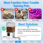 Automatic Cat Feeder with Slow Feed for 2 Cats: 5G WiFi Dual Automatic Dog Feeder with Smart APP Control,Double Cat Food Dispenser for Multiple Pets,Detachable for Easy Clean -7L(ACF190W-B) - Image 5