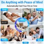 Automatic Cat Feeder with Slow Feed for 2 Cats: 5G WiFi Dual Automatic Dog Feeder with Smart APP Control,Double Cat Food Dispenser for Multiple Pets,Detachable for Easy Clean -7L(ACF190W-B) - Image 6