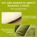 Cozy Monster Cat Bed, 2026 New Winter Warm Cat House, Cat Beds for Indoor Cats, Cat Tent with Removable Cushion, Warm Cave Nest Sleeping Bed Puppy House for Cats Small Dogs (Beige, M(17.7in)) - Image 8