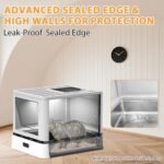 Homegroove Stainless Steel Cat Litter Box with Drawer, XL Foldable Enclosed Kitten Litter Box with Lid for Indoor Cats, Metal Covered Cat Litter Pan with Litter Scoop (Gray) - Image 5