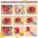 Interactive Cat Toys, Smart Silicone Automatic Rolling Ball with Tail for Cat, Puppy, Fuzzy Kitten Balls with Light - Image 5