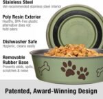 Loving Pets Metallic Bella Bowl, Small, Artichoke - Image 3