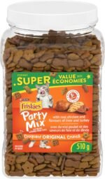 Friskies Party Mix Cat Treats, Original Crunch with Real Chicken - 510 g Cannister (3 Pack) - Image 3
