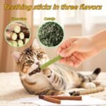 Cats Toys 12Pack Cats Toy Kitten Treat Silvervine Chew Stick Catnip Toy Kitty Natural Stuff Catnip for Cleaning Teeth Indoor Dental Snack Interactive - Image 5