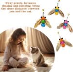 LWINGFLYER 4 PCS Cat Feather Toys Refill Insect Bee,Feather Cat Toys, Kitty Wand Toy Refill,Cat Toy Wand Replacement Attachments,Interactive Cat Toys for Indoor Cats - Image 7