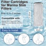 8 Pack Filter Cartridge for Marina Slim Filter S10/S15/S20, Replacement Fish Tank Filter Cartridges with Ceramic - Image 3