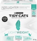 Tidy Cats Cat Litter, Lightweight Free & Clean Unscented Multi-Cat - 8.5 kg Box (1 Pack) - Image 4