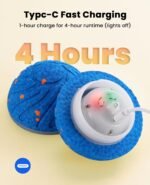 Smart Interactive Dog Balls, Automatic Moving Ball for Medium and Large Dogs, New ETPU Material, Motion Activated Rolling & Rotating Bouncy Toy for Dog Enrichment & Stimulation (Gen2-Blue) - Image 8