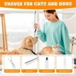 Dog Grooming Clippers, Dogs Paws Trimmer, Pet Trimmers, USB Rechargeable for Grooming, Low Noise Hair Clippers Paws, Eyes, Ears, Face, Rump (White) - Image 4