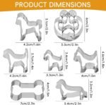 7 PCS Dog Theme Cookie Cutters, Dogs Bone and Paw Print Cookie Cutters Baking Set, Stainless Steel Fondant Biscuit Baking Molds for Homemade Treats - Image 4