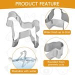 7 PCS Dog Theme Cookie Cutters, Dogs Bone and Paw Print Cookie Cutters Baking Set, Stainless Steel Fondant Biscuit Baking Molds for Homemade Treats - Image 5