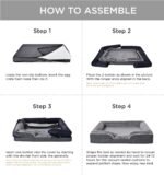 Made4Pets Dog Bed for Medium Small Dogs with Sides Memory Foam Orthopedic Dog Bed with Removable Washable Cover Dog Couch with Waterproof Liner Dog Sofa Non-Slip Bottom & Egg-Crate Foam, Brown - Image 8