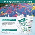 7 Way Aquarium Test Strips, 125ct Fish Tank Test Kit for Freshwater Saltwater Pond, Accurate Water Testing Kit Aquarium for Chlorine, Total Hardness, Carbonate, Alkalinity, Nitrate, Nitrite and pH - Image 8