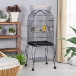 Yaheetech 59-inch H Open Top Bird Cage Metal Rolling Parrot Cage w/Stand for Parakeet Lovebirds Cockatiel Canary - Image 3