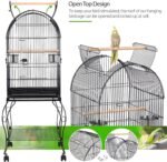 Yaheetech 59-inch H Open Top Bird Cage Metal Rolling Parrot Cage w/Stand for Parakeet Lovebirds Cockatiel Canary - Image 5