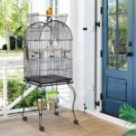 Yaheetech 59-inch H Open Top Bird Cage Metal Rolling Parrot Cage w/Stand for Parakeet Lovebirds Cockatiel Canary - Image 8