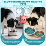 Slow Feeder Insert for Dog Bowl - 2PCS Anti-Bloat Silicone Mat with Super Suction, Slow Feeder Dog Bowls for Puppy Large Breed Dogs - Image 3