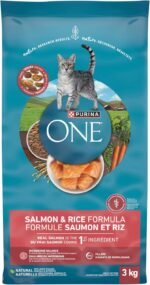 Purina ONE Dry Cat Food, Salmon & Rice Formula - 3 kg Bag - Image 3