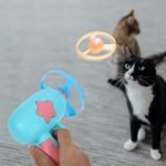 BESPORTBLE Interactive Cat Toy Disc Launcher - Fetch and Chase Exercise Game with 5 Propeller Discs (1 Glow in The Dark) - Flying Saucer Toy for Cats and Small Dogs - Fun Pet Gift for Indoor Play - Image 9