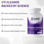 AOR UTI Cleanse 100mg 120 Tablets 30-Day Supply - D-Mannose & Cranberry Juice Extract - Supports Urinary Tract Wellness, Non-GMO, Vegan, Gentle on Digestion, Natural Balance & Hydration for Women - Image 3
