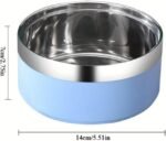 Personalized Dog Bowl, Custom Pet Name Stainless Steel Pet Bowl Puppy Dog Feeding Bowl for Food and Water Insulated Bite-Resistant Food Water Dishes (Style 3) - Image 5